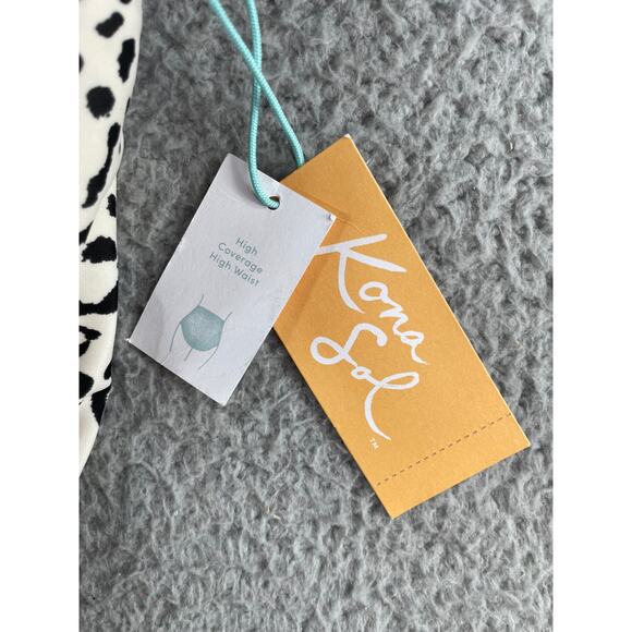 Kona Sol Swim Bottoms Womens 2X Multicolor Animal Print High Waist NWT - Picture 3 of 11